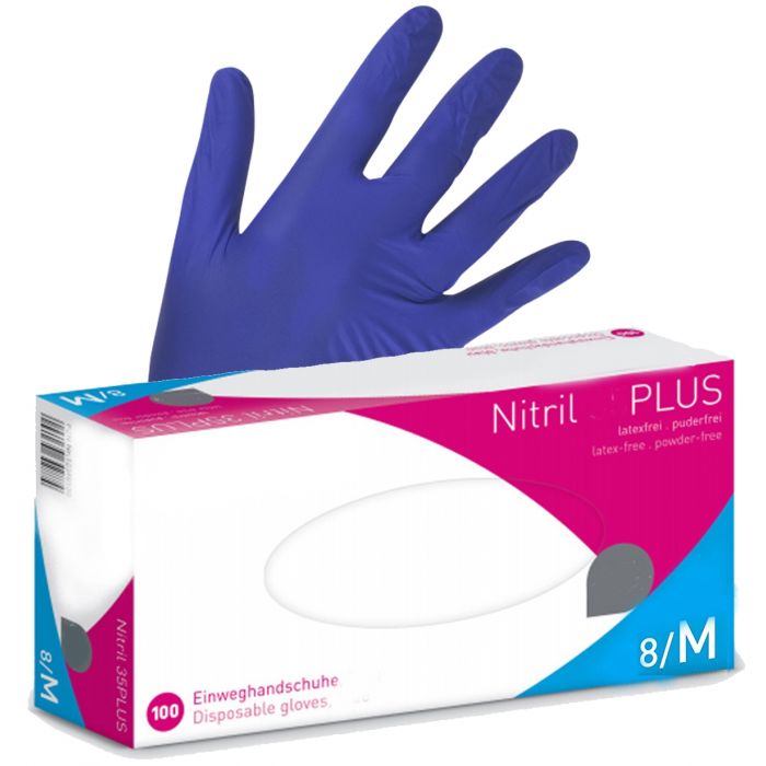 BG Nitrile Plus ECO Light 100 stuks - Kobalt Blauw Poedervrij - M/L/XL main product photo