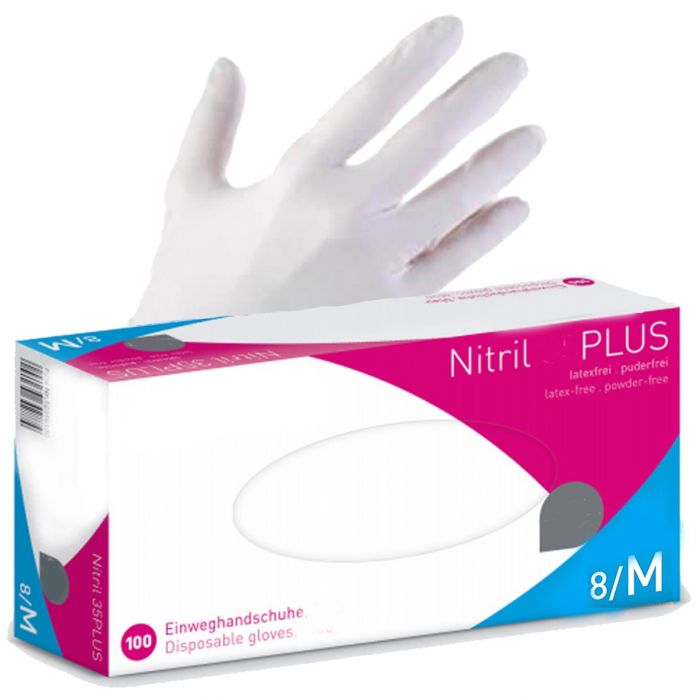 BG Nitrile Plus ECO Light 100 stuks - Wit Poedervrij - S/M/L/XL main product photo