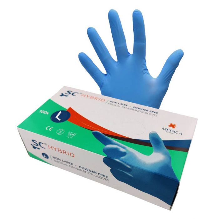 Sensicare Hybrid 100 stuks - Blauw Poedervrij - L en XL main product photo