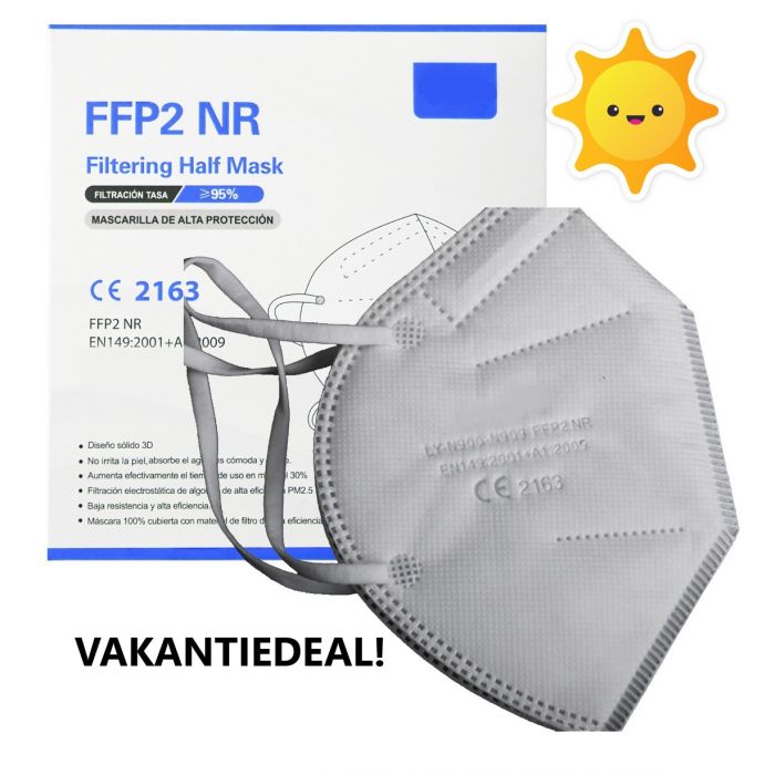Vakantiedeal! 10 x FFP2 masker + 100 ml Hi-Gel Handsanitizer main product photo