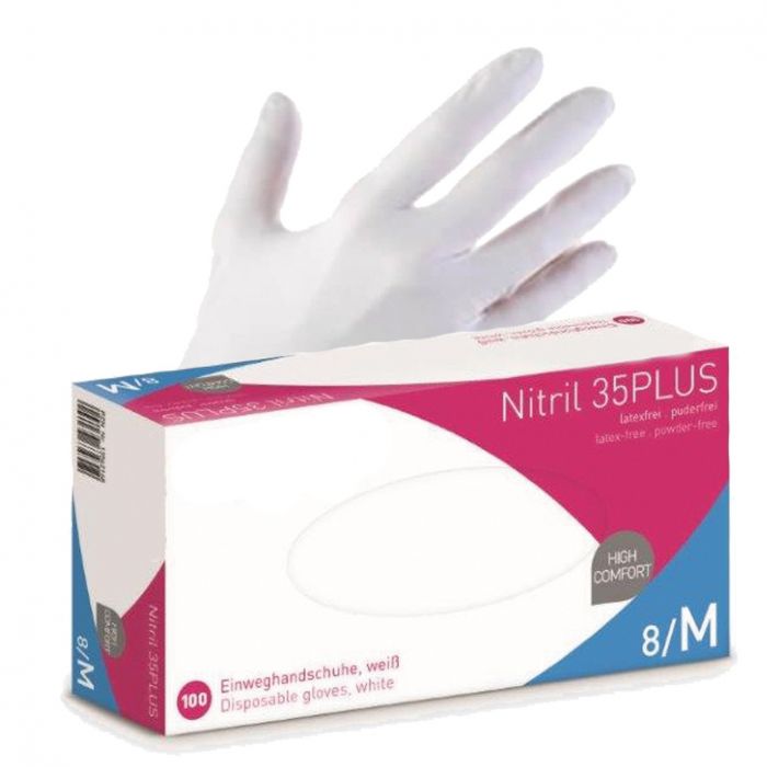 BG Nitrile Plus Durable Q 100 stuks - Wit Poedervrij - Medium main product photo