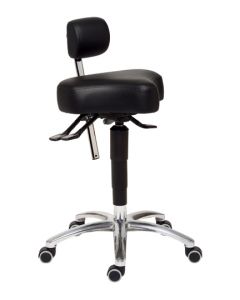 BQE Tabouret Ergosolex Deluxe met Chroom onderstel BQE Tabouret Ergosolex Deluxe met Chroom onderstel