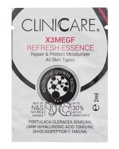 CLINICCARE EGF Extra Refresh Essence (Skin Rejuvenation) PROEFVERPAKKING - 2 ml CLINICCARE EGF Extra Refresh Essence (Skin Rejuvenation) PROEFVERPAKKING - 2 ml