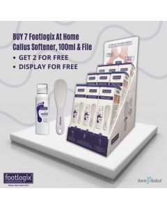 Footlogix Promo offer ------------Callus Softener 100ml + Voetvijl , 7 + 2 GRATIS! (incl. gratis display!) Footlogix Promo offer ------------Callus Softener 100ml + Voetvijl , 7 + 2 GRATIS! (incl. gratis display!)