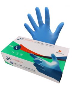 Sensicare Hybrid 100 stuks - Blauw Poedervrij - L en XL Sensicare Hybrid 100 stuks - Blauw Poedervrij - L en XL