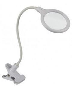 Loeplamp Mini LED - Flexnek en klem met 30 Leds diopt.5 Loeplamp Mini LED - Flexnek en klem met 30 Leds diopt.5