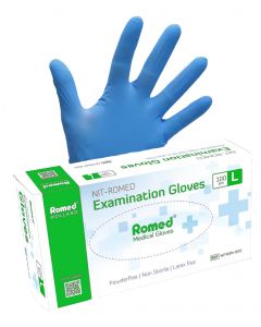 Romed Nitromed 100 stuks - Blauw Poedervrij - L en XL Romed Nitromed 100 stuks - Blauw Poedervrij - L en XL