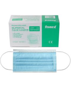 Romed IIR Medische Mondmaskers - 3-Laags - Blauw 50 stuks